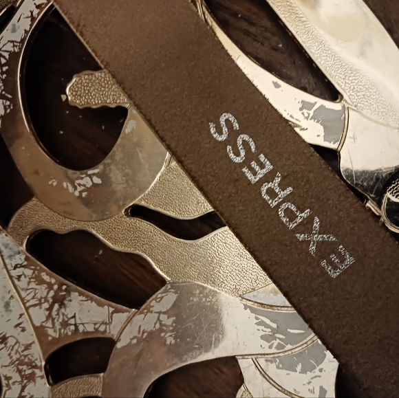 Express Italian Leather Belt, Size S, Cream,MADE IN ITALY🇮🇹 NICE! 🛍👖 - Picture 4 of 12